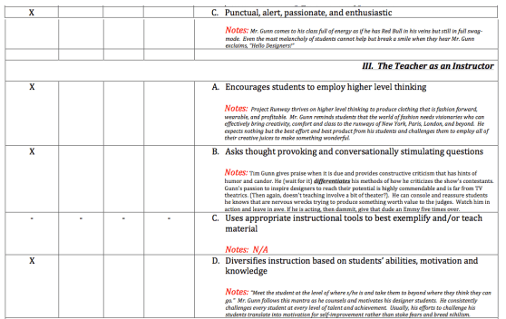 Tim Gunn Teacher Review Page 2